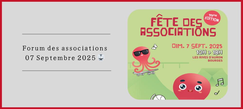 Lire la suite à propos de l’article Forum des associations – 07 septembre 2025