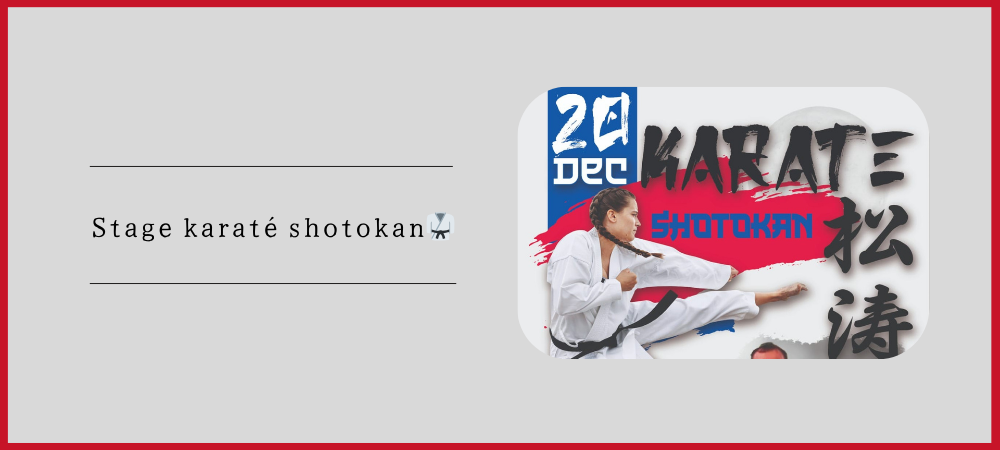 Lire la suite à propos de l’article Stage karaté shotokan